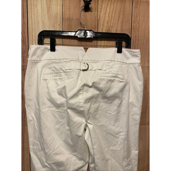 Loft Ann Taylor size 10 white the Julie trouser pants nautical - Picture 6 of 9